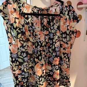 LC Lauren Conrad Multicolor Floral Blouse